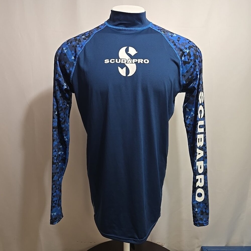ScubaPro Aegean Rash Guard Mens Size XXL 2XL Long Sleeve (UPF50) Spellout